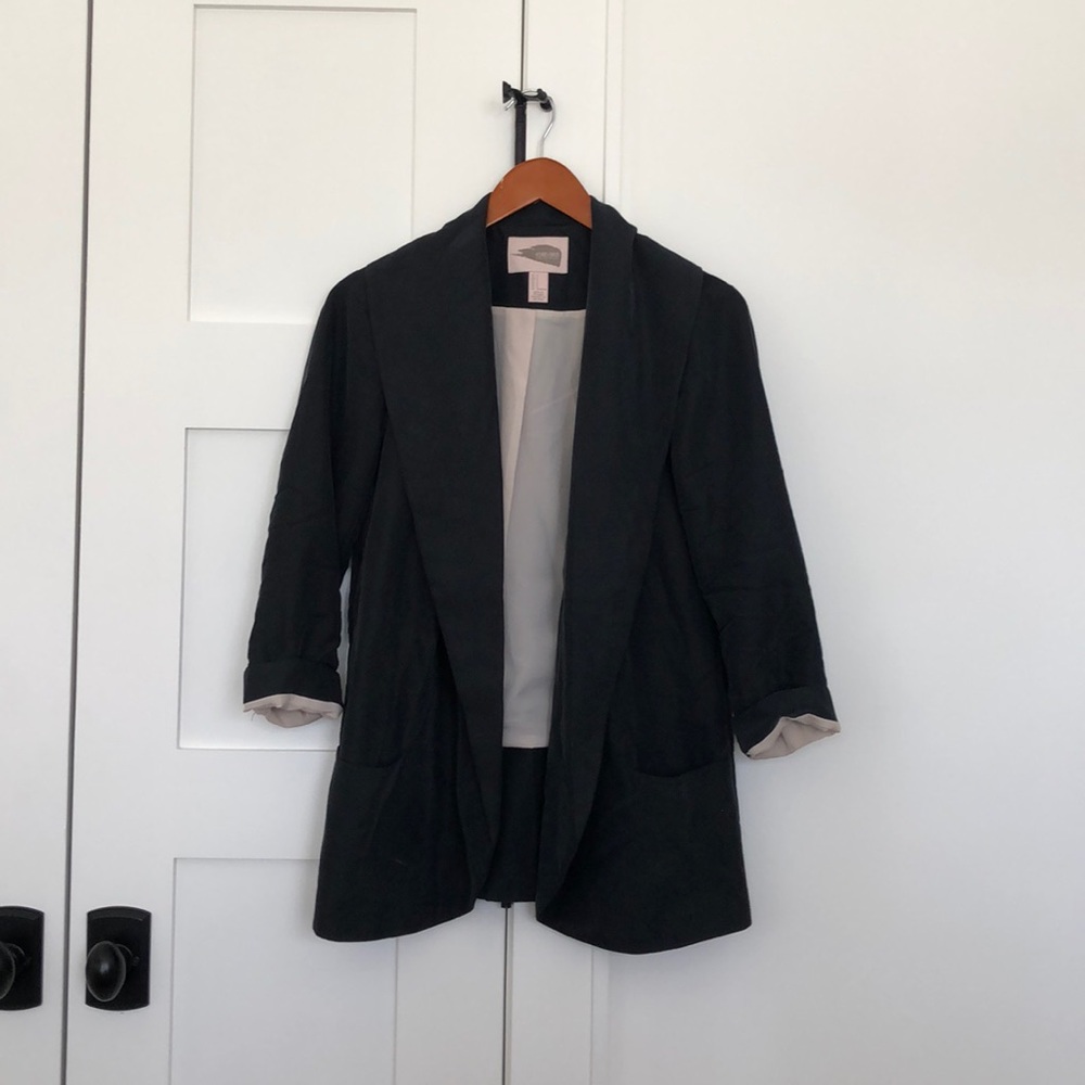 Slate suede blazer
